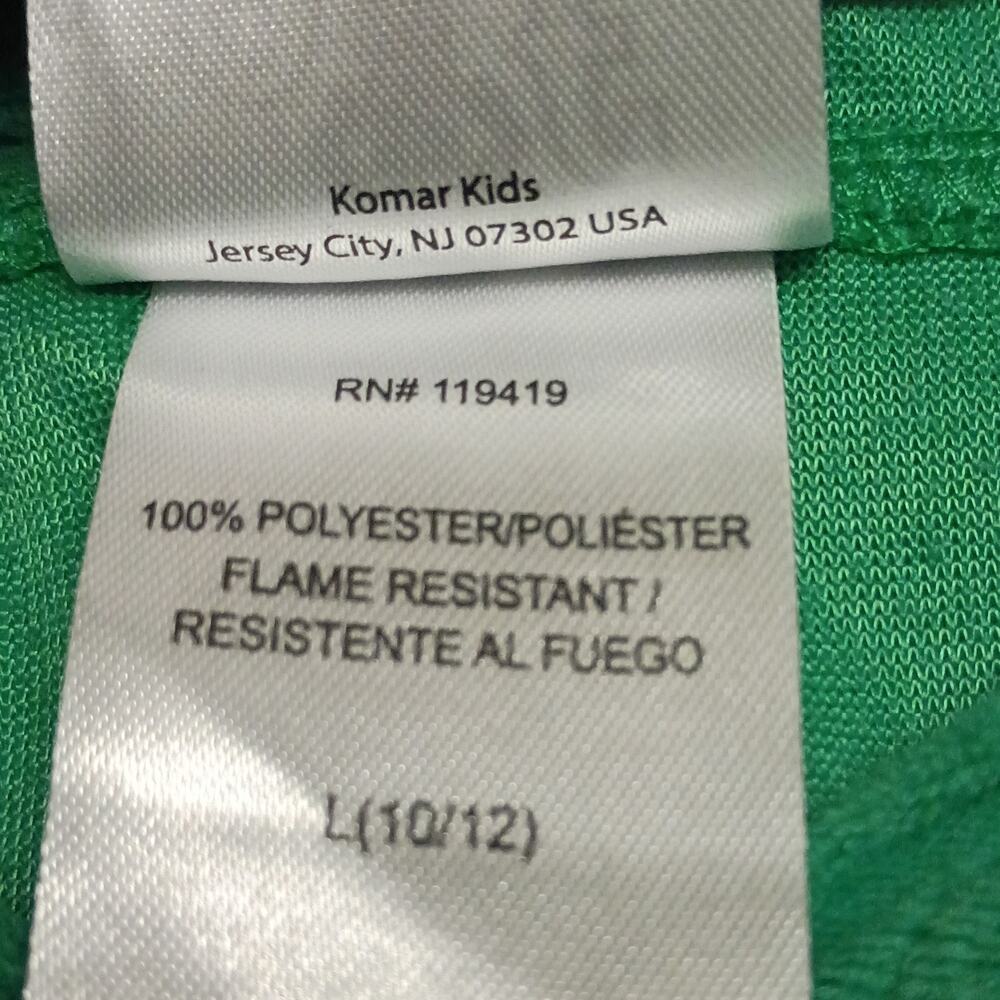 Hooded Flame resistant Elf movie Buddy costume pajamas Childrens L 10-12 - Picture 7 of 7